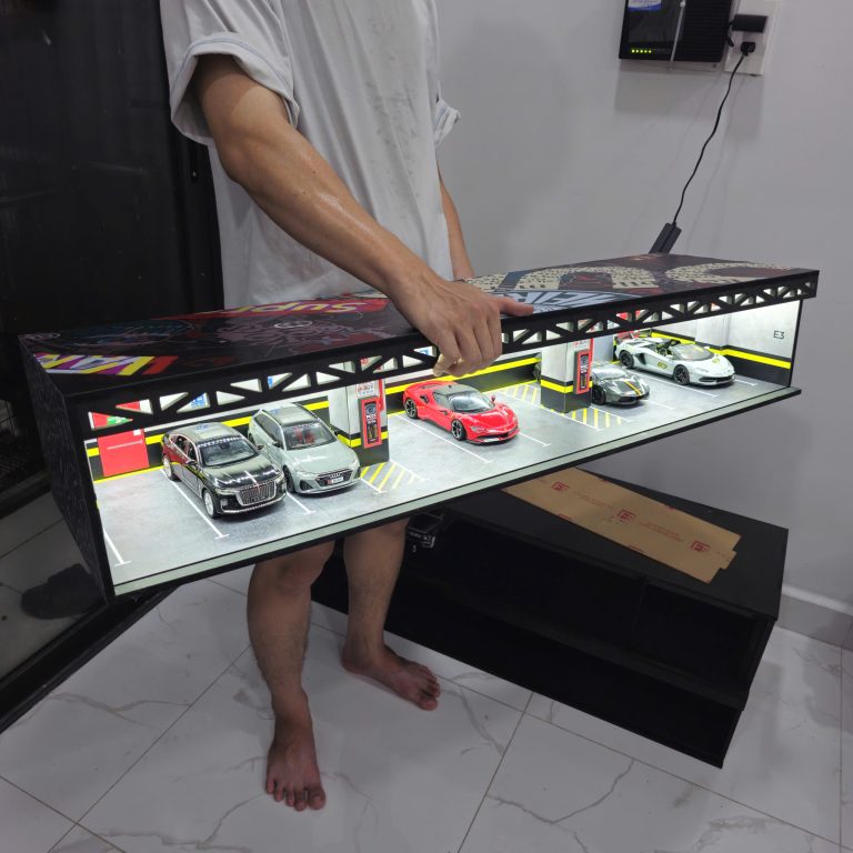 Collector's Parking Lot Diorama with Multi-Spot LED Display - Image 3